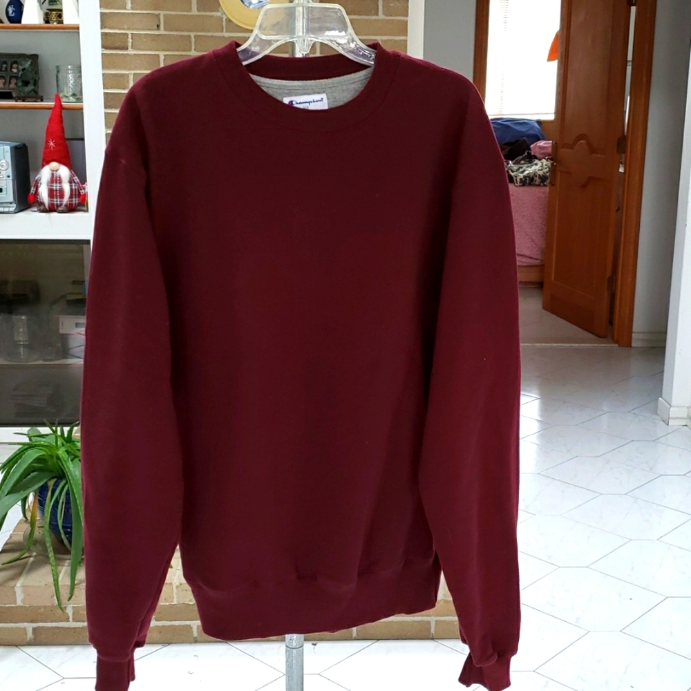 New, Champion Men's Sweatshirt,size Medium, Burgundy color